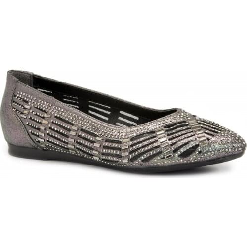 Gedikpasalı Prk 615 Ten 2021 Summer Ladies Shoes Ballerina Stone Accessory Lace Processing Daily Dress Convenient Use Low Heel Elegant