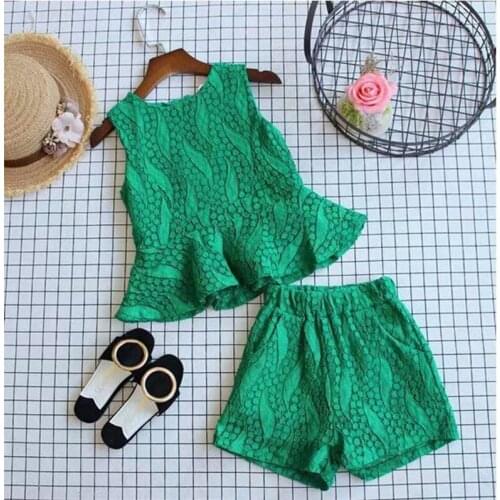 2021 Baby Girls Letter Printed Clothes 2 Piece Sets Summer Fashion Sleeveless Top Crop Camisole Shorts Kids Outfit Suit Costume