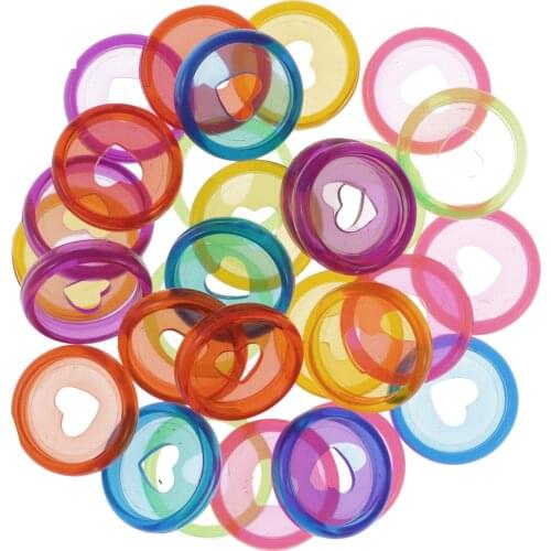30Pcs Notebook Plastic Discs Heart or Christmas Tree Hole Binding Rings Round Mushroom Hole Binding Discs Accessories Supplies