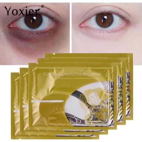 Yoxier Eye Mask Moisturizing Anti-Wrinkle Anti-Aging Anti-Puffiness Dark Circle Firming Collagen Protein Skin Care 5 Pairs=10pcs