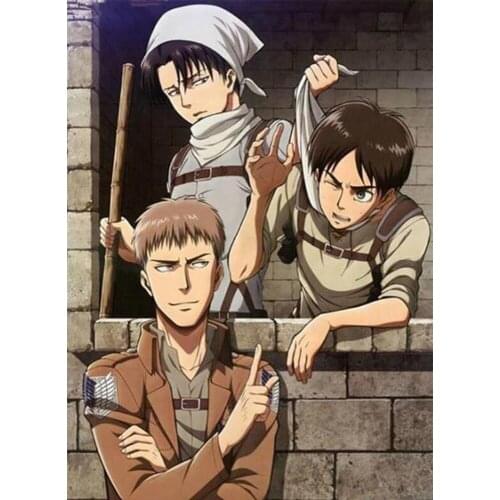 5D DIY Diamond Painting DIY Attack Of Titan Japan Animation Embroidery Mosaic Full Square Cross Stitch Acrylic Art Canvas CV459