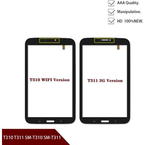 8.0" For Samsung Galaxy Tab 3 8.0 SM-T310 T310 and SM-T311 T311 Touch Screen Digitizer Sensor Front Outer Glass Lens Panel