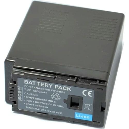 6600mAh for Panasoni VW-VBG6 VW VBG6 Digital camera battery Camcorder VBG6K AG-HMC73MC VW-VBG6-K AG-HMC153MC VW-VBG6GK