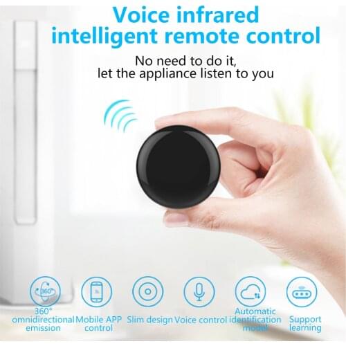 Alexa Tuya Remote Control Wifi-IR Universal Smart Life 14m Wireless TV Remote Control Voice Furlife Phone APP Control TV Boxes