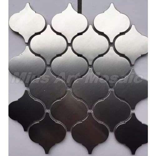 Arabesque Lantern Beacon stainless steel mosaic silver steel metal tile kitchen tile A6A089