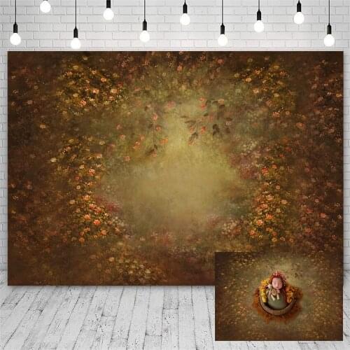 Avezano Baby Shower Photography Background Oil Painting Flowers Newborn Portrait Backdrop Photo Studio Photocall Photozone Decor