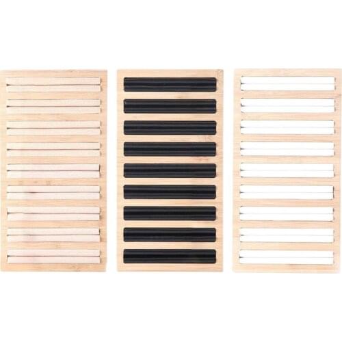 Bamboo Wooden Rings Display Plate Stud Earring Box Jewelry Display Tray