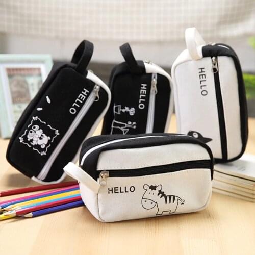 Big Pencil Case Bear Fabric School Supplies Bts Stationery Gift School Cute Pencil Box Pencilcase Pencil Bag School Tools