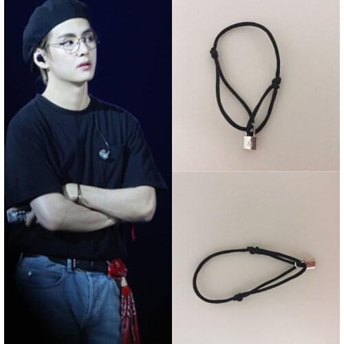 Bangtan Boys Mini Lock Pendant Rope Bracelets Map Of The Soul 7 JUNG KOOK JIMIN JIN SUGA J-HOPE Unisex Exquisite Jewelry Gifts