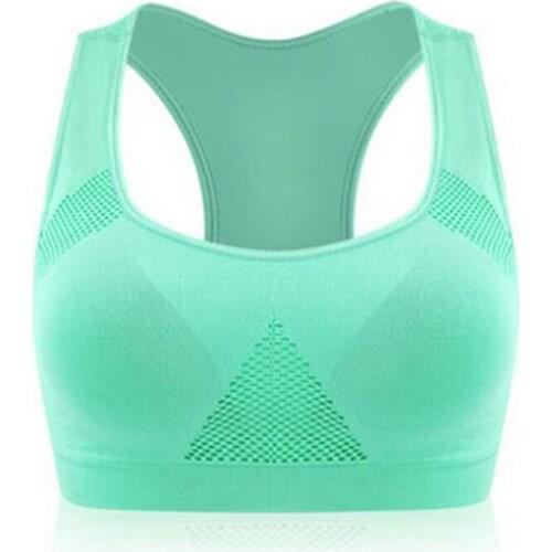 Women Fitness Bra Padded Shake Proof Underwear Push Up Seamless Absorb Sweat Crop Top Bras Seamless Racerback Bras sujetador