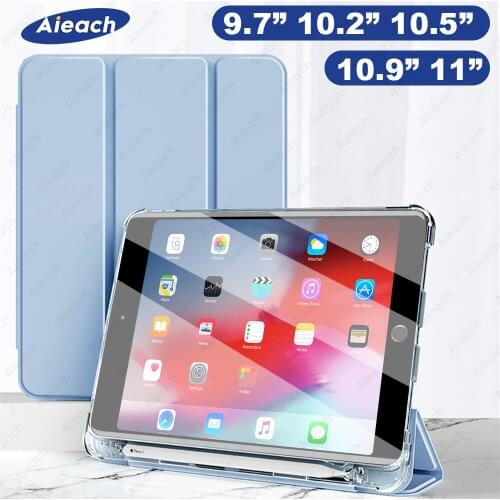 Case For iPad Air 3 Pro 10.5 With Pencil Holder Case For iPad 9.7 5th 6th 10.2 7th 8th Generation Air 4 2 1 Pro 11 Case 2020
