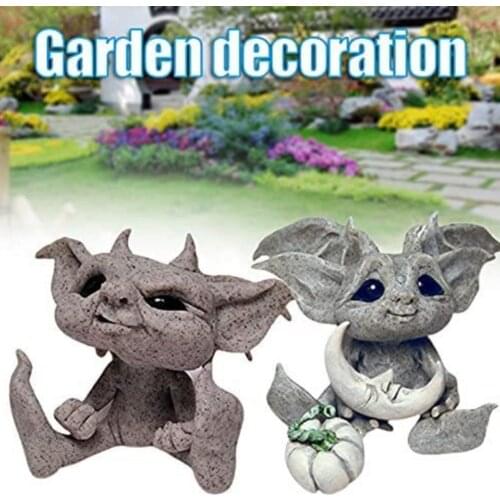 Baby Goblin Garden Decor Cute Crafted Goblin Statue Miniature Gardening Gnomes Figurines Indoor And Outdoor Decoration Statue