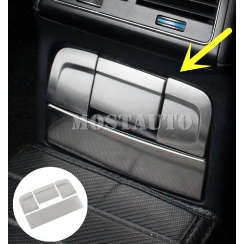 For Audi A4 S4 Inner Console Rear Cigarette Ashtray Frame Cover 2008-2015 4pcs Car Accessories Interior Car Decor Car Trim
