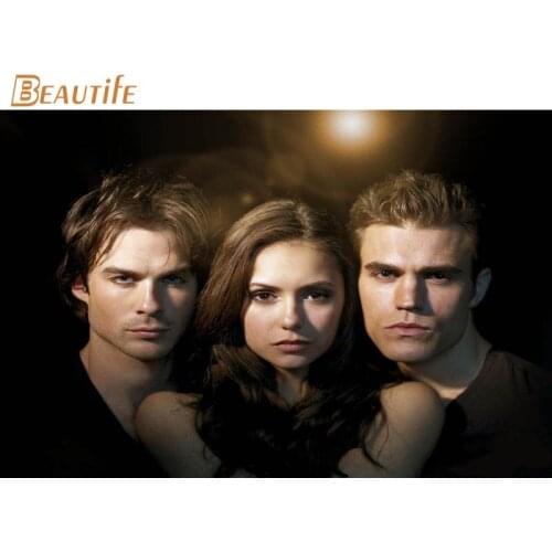 Hot Sale Custom Vampire Diaries Poster Home Decoration Fashion Silk Fabric Wall Poster Custom Poster