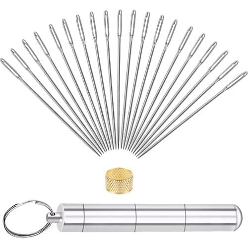 Nonvor 21 PCS Sewing Needless Household Stainless Steel Darning Hand Sewing Needles Funiversal Embroidery Tool DIY Accessories