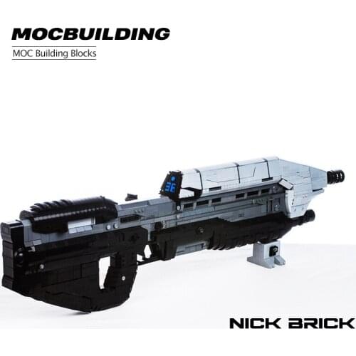 MOC Star military series Halo MA5D Rifle Building block assembly model DIY Brick Toys Boys Birthday Gifts Creator