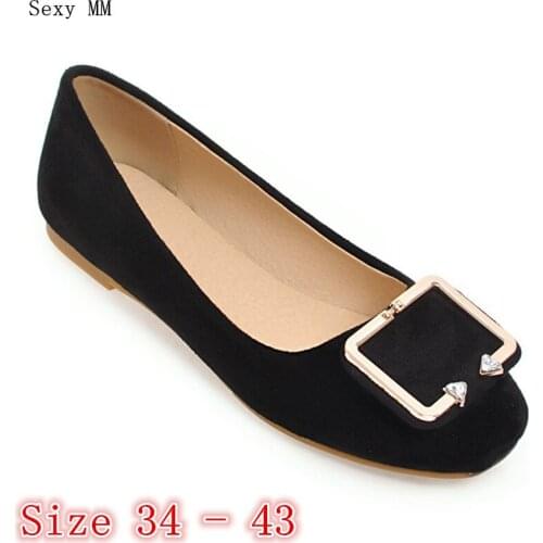 Shoes Woman Slip On Shoes Loafers Girl Ballet Flats Women Flat Shoes Soft Comfortable Plus Size 34 - 40 41 42 43