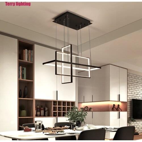 Ouyang Chen kitchen living room dining room bedroom villa office modern led chandelier post modern loft rectangular Chandelier