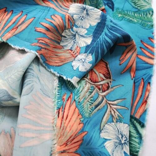 1 meter X 1.38 meter Soft Summer Dress Robe Material Viscose Fabric Poplin Hawaii