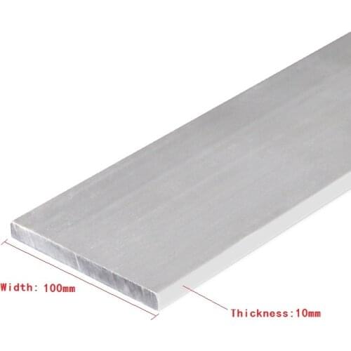 1PC/LOT 6063-T5 Aluminium Alloy Plate Thickness10mm*Width100mm Article Aluminum Oxidation Length 100/150/200/250/300/400MM