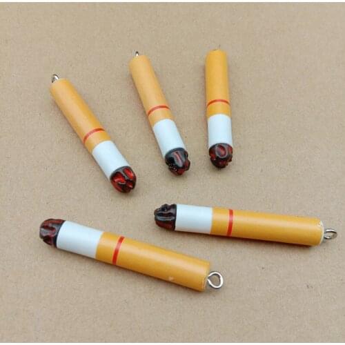 10pcs/lot Cartoon Smoke Design Charms Resin E-cigarette Pendants Fit Earring Charms Unique Earring Jewelry Accessories YZ191