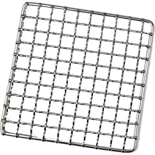 Portable Firewood BBQ Grill Cooking Pot Rack Barbecue Mesh Mat Camp Cooking Supplies