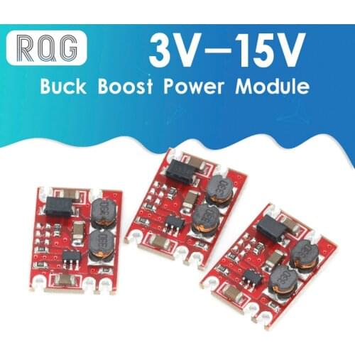 DC-DC Automatic Buck Boost Power Module Step Up and Down Board Input 3V-15V Output 3.3V/5V/4.2V/9V/12V Electronic DIY PCB