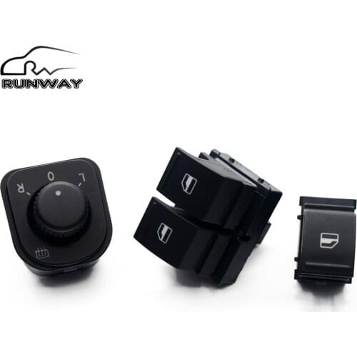 Factory direct sales!Power Side Mirror Window Switch Console SET For Volkswagen VW Caddy Jetta Golf 5 MK5 V Puls Passat B6