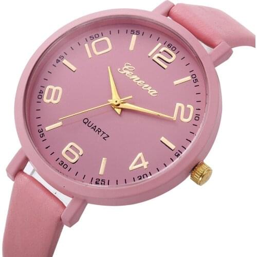 RGTOPONE Fashion Casual Large Dial Female Watch Quartz Simple Watch Leather Quartz Watch Ladies for Women Clock Montre Homme