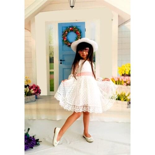Hat Laced Princess Female Child White Dress