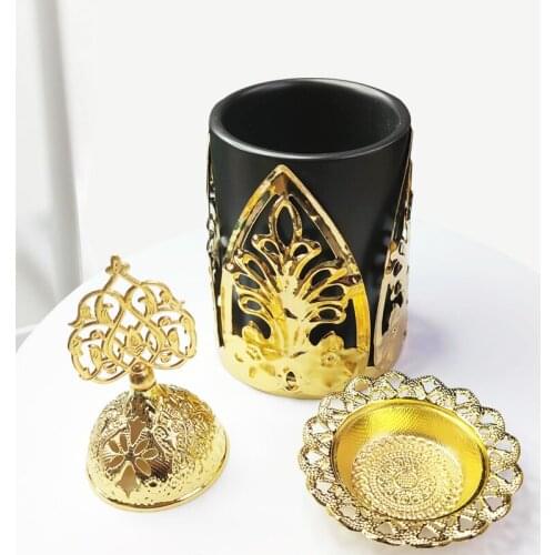 Vintage Porcelain Aromatherapy Stove Aroma Base Arabic Ceramic Censer Holder Middle East European Creativity Incense Burner