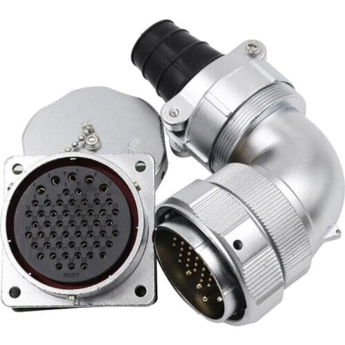 WY55 TV+Z M55 Waterproof Cable Electronic Wire to Board IP67 Connector Solder Metal Panel Mount 4 7 40 53 61 Pin 10A 50A AC 500V