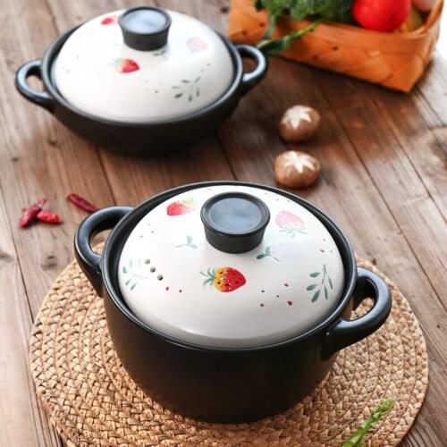 Japanese casserole creative lovely strawberry casserole stew pot soup household gas stove high temperature ceramic stewpot