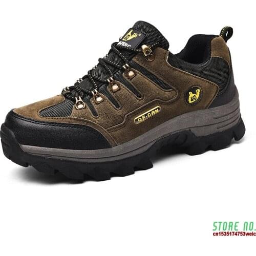 Winter Low Cut Men Women Hiking Waterproof Trekking Boots Mountain Climbing Shoes Sports Rubber Sole Shoes Suede Men Couple