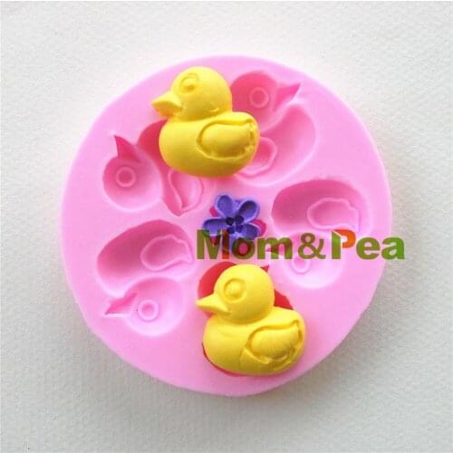 Mom&Pea 0973 Free Shipping Little Duck Shaped Silicone Mold Cake Decoration Fondant Cake 3D Mold Food Grade