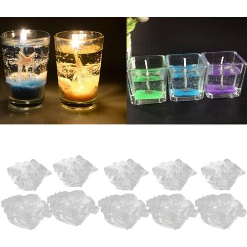 1kg Clear Paraffin Gel Jelly Wax for Candle Making Smokeless Highly Transparent Crystal Jelly Non-Toxic Hold 5-6% Fragrance Load