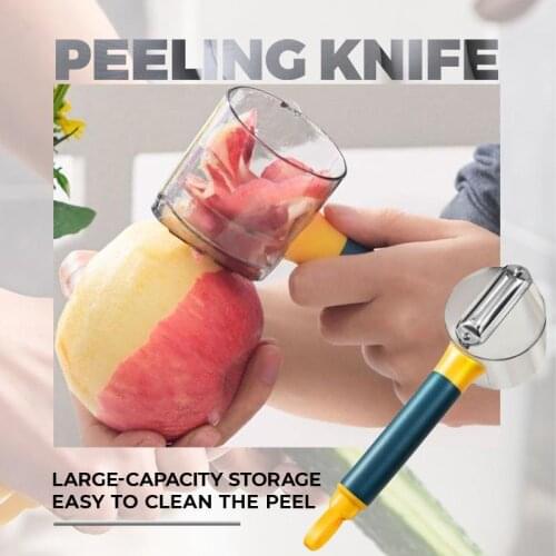 1PC Stainless Steel Peeling Knife With Barrel Vegetable Cucumber Fruit Potato Kitchen Accessories Kitchen Gadget