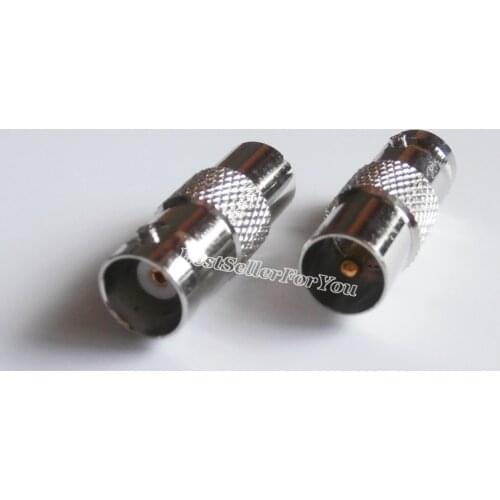 1Pcs Connector BNC Female Jack To IEC PAL DVB-T TV Male Plug Straight RF Adapter Connector New