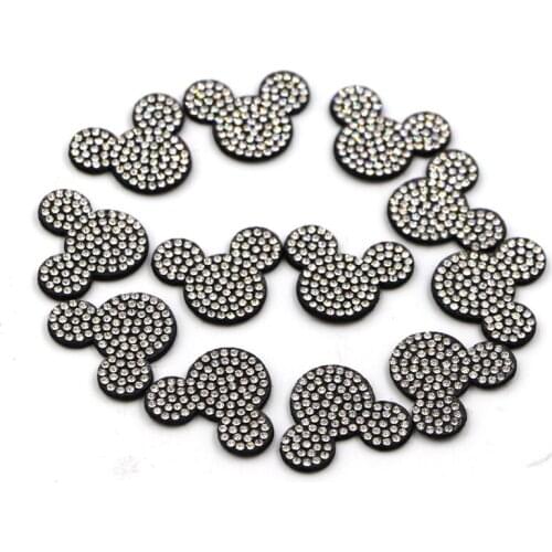 10Pcs Cute Animals AB Rhinestone Sew on Patch For Clothes Hat Shoes Headwear Diy Applique Stick On Parche For Garment