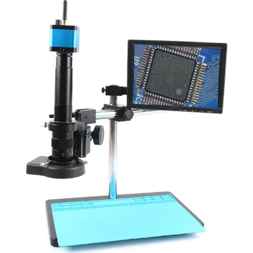 1080P 36MP HDMI USB WIFI Industrial Video Microscope Camera 180X 300X Zoom C-mount Lens IR TF Video Recorder Lab working system