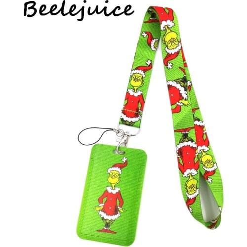 12sets Dr seuss Christmas cat Credit Card ID Holder Bag Student Women Travel Bank Bus Business Card Cover Badge Accessories Gift