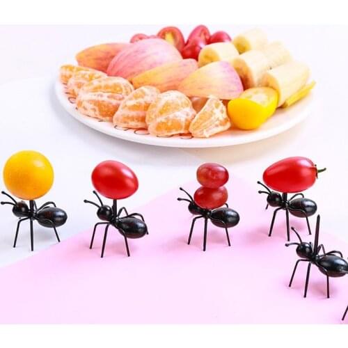 12 PCS Ants Food Fruit Picks decoration Ant Shape Forks Snack Cake Dessert Tableware for Home Kitchen Party Dinner Fruit Pick