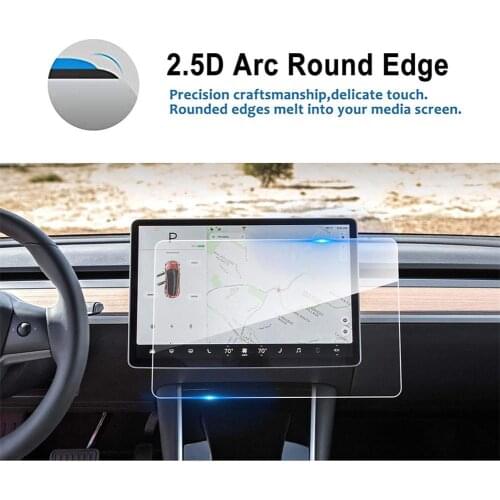 Automotive Central Control Panel Tempered Glass Film For Tesla Model3 Tempered Film Sticker Navigation Toughening Accessories
