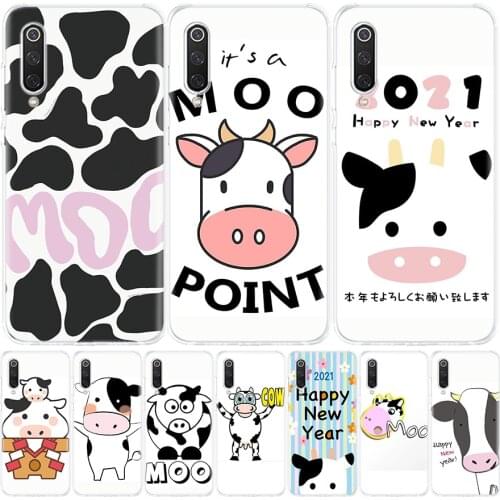 Cow High Quality Classic Happy New Year Phone Case for Xiaomi Note 10 Mi 11 9 8 CC9 5X 6X A1 A2 A3 9T 10T Lite Pro Poco F1 X3 NF