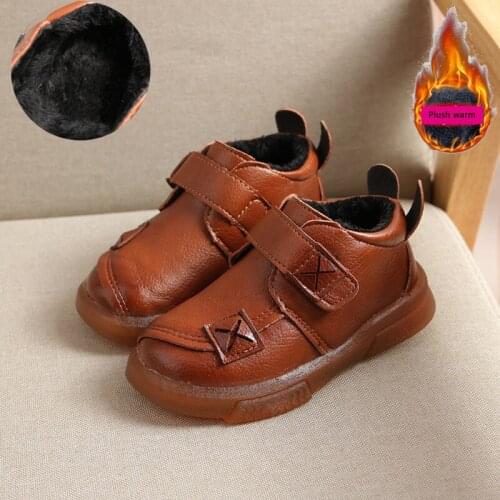 Childrens sneakers winter boots for boy Plush warm Casual kids shoes Non-slip child girl sneakers Ankle Girls low Sports shoes