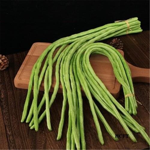 Carob long green string kidney beans peas model hotel restaurant store shop decoration french beans fake artificial vegetables