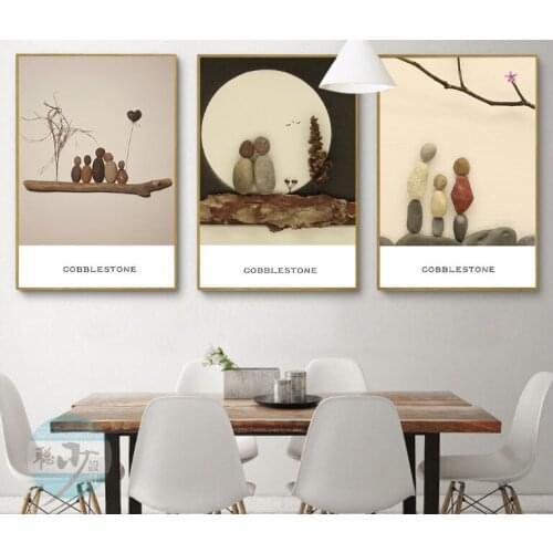 European simple creative three-dimensional cobblestone love frameless painting canvas paintings unframed