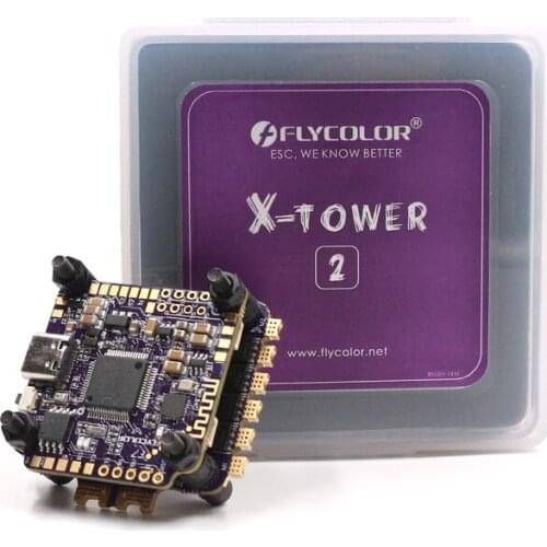 Flycolor FPV esc 4 in 1,FC F7 60A 3-6S,Blheli-32 Dshot1200 for FPV Racing Drone Quadcopter