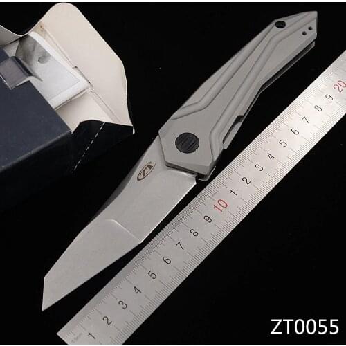 JUFULE 0055 Mark S35VN Blade TC4 Titanium Handle Ball Bearing flipper Outdoor Camping Hunting Tool Folding dinner kitchen knife