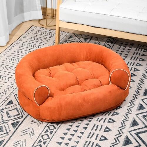Quality Dog Bed Sofa Warm Sleeping Cotton Puppy Bed Washable Detachable Cloth Cat Kennel Waterproof Small Medium Cat Dog Nest